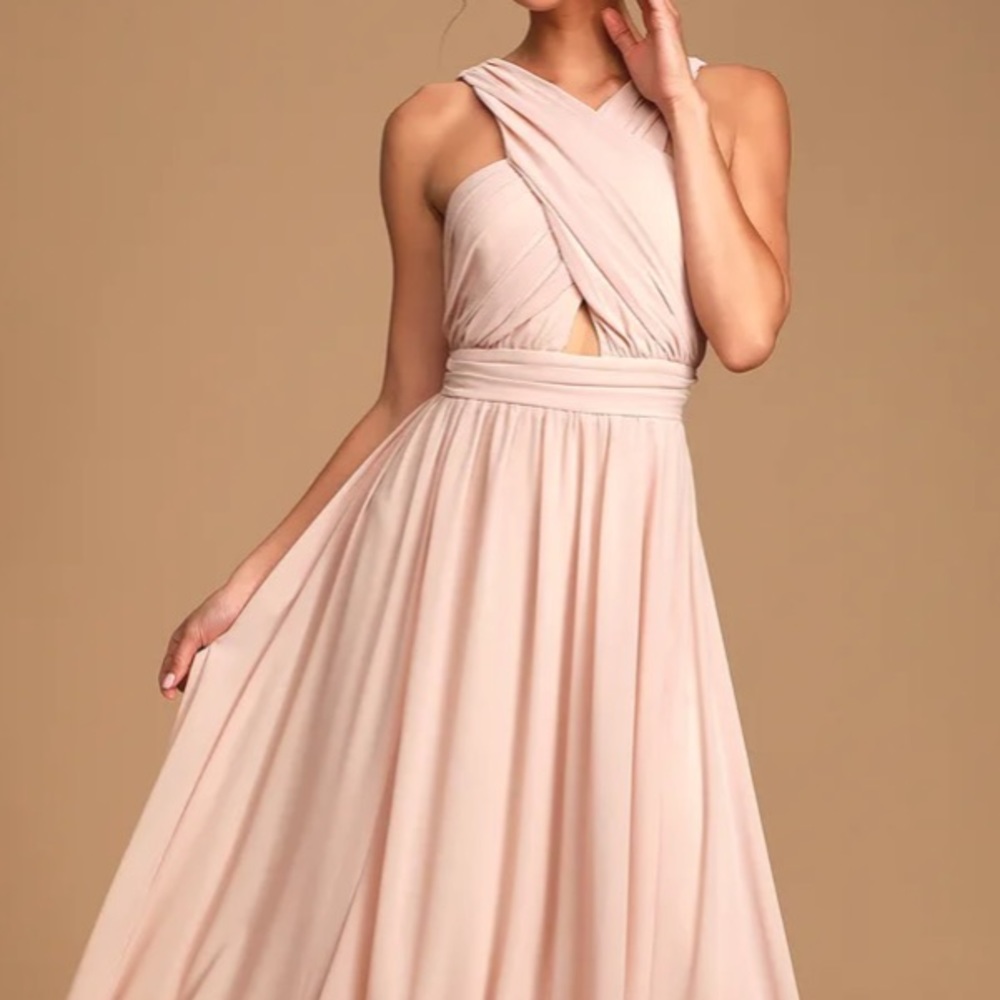 Lulu’s Divine Inspiration Halter Maxi Dress